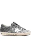 Golden Goose Sparkling Low Top Sneakers With Star Emblem In Metallic