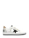 Golden Goose Ballstar Leather Upper And Toe Glitter Star And Heel Suede Spur Shoes