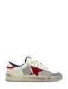 Golden Goose Stardan Leather And Net Upper Suede Toe And Star Laminated Heel Sneakers White