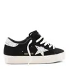 Golden Goose Hi Star Suede Sneakers With Glittered Star And Heel Tab In Black