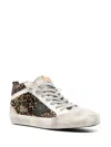 Golden Goose Leopard Print Lace Up Sneakers