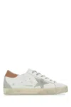 Golden Goose White Leather Super-star Sneakers In Neutral