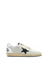 Golden Goose Ballstar Sneakers In White Leather Men In Gray