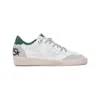 Golden Goose White Cow Leather Vamp Sneakers With Unique Used And Dirty Effect