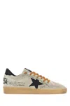 Golden Goose Ballstar Suede Upper Toe Tongue And Spur Leather Star And Heel Sneakers Black In Neutral