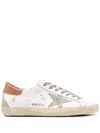 Golden Goose Super-star Sneakers With Ice-gray Suede Star And Light Brown Heel Tab Shoes
