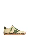Golden Goose Ball Star Distressed Finish Leather Sneaker With Graffiti Print Shoes