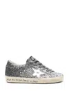 Golden Goose Super-star Classic With List Glitter Upper Toe Tongue And Heel Laminated Star Sneakers Grey In Silver