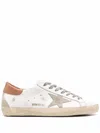 Golden Goose Super-star Sneakers With Ice-gray Suede Star And Light Brown Heel Tab Shoes