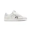 Golden Goose White Lace Up Sneakers In White