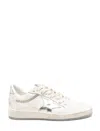 Golden Goose Ball Star Sneakers In Vintage Effect Leather With Silver Star And Heel Tab Shoes