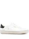 Golden Goose 'matchstar' White Low Top Sneakers With Logo Patch On The Tongue And Contrasting Heel With Logo