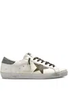 Golden Goose Super-star Sneakers With Lizard Effect Star And Grey Heel Tab