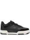Golden Goose Low Top Leather Sneakers With Contrast Sole In Black