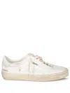 Golden Goose Soul Star Leather Low-top Sneakers With Used Effect In White