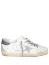 Golden Goose Superstar White Low Top Sneakers With Star Patch On The Side And Laminated Heel In Leather Woman In White