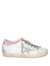 Golden Goose Super-star Sneakers In Nappa Leather With Suede Star And Pink Leather Heel Tab Shoes In Multi