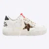 Golden Goose Leopard-print Leather Star Sneakers In White