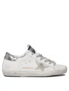 Golden Goose Super-star Sneakers With Suede Star And Silver Dx Heel Tab And Gold Sx Heel Tab Shoes In White