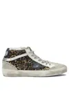Golden Goose Beige Leather Sneakers In Multi