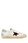 Golden Goose White Leather Sneakers In Animal Print