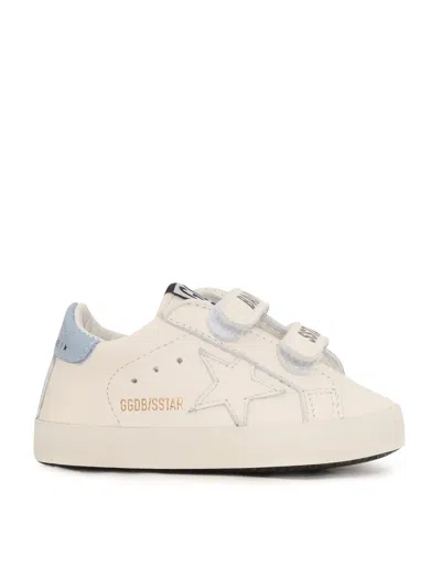 Golden Goose Sneakers Baby School Set Nappa Upper Stripes And Star Lea In White