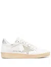 Golden Goose Ball Star Leather Sneakers In Bianco