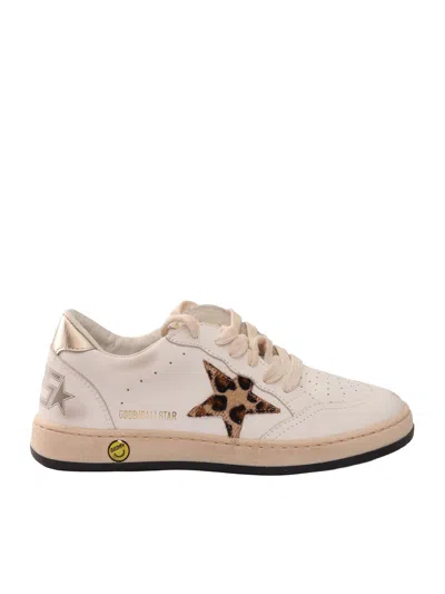 Golden Goose Sneakers Ball Star Leather Upper Toe Tongue And Spur Hors In Pink