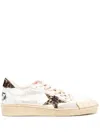 Golden Goose Ball Star Sneakers Leopard Print In Nude & Neutrals