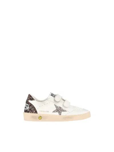 Golden Goose Sneakers Ball Star Strap Leather Upper Toe And Strap Glit In Multi