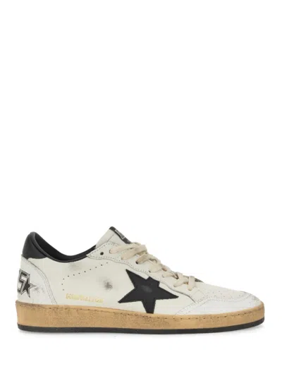 Golden Goose Sneakers Ball Star With Distressed Goat Leather In Brown