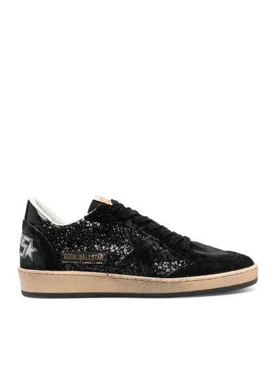 GOLDEN GOOSE SNEAKERS BALL-STAR IN SUEDE E GLITTER