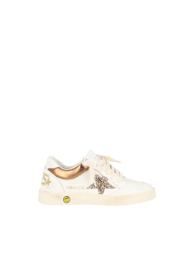 Golden Goose Sneakers Ballstar Leather Upper Toe Spur And Heel Laminat In Multi