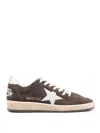 Golden Goose Brown Lace Up Sneakers In Marrón