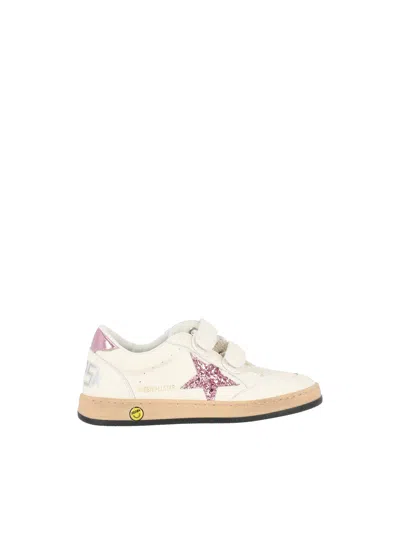Golden Goose Sneakers Ballstar Strap Nappa Upper Glitter Star Laminate In Animal Print