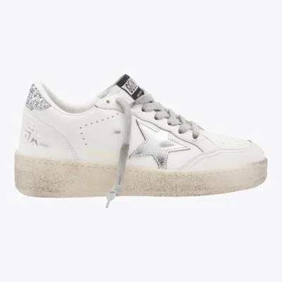 Golden Goose Sneakers Bianco In Silver