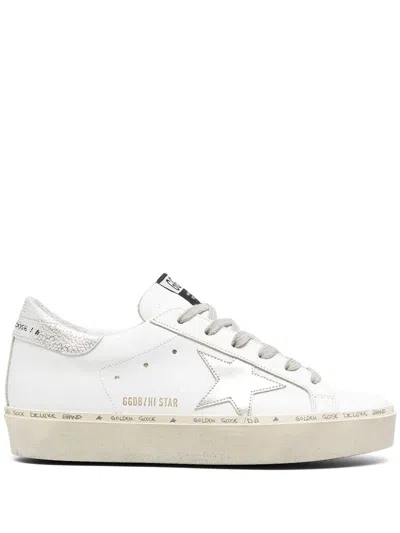 Golden Goose Sneakers In Bianco E Argento
