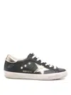 Golden Goose Leather Distressed Sneakers Metallic Panels In Black