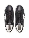 Golden Goose Sneaker With Black Leather Upper And Signature Star Patch In Black