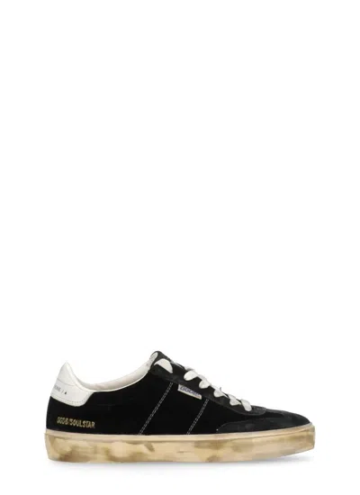 Golden Goose Velvet Upper Suede Hf Tongue Leather Heel In Black