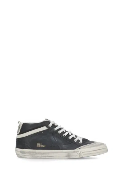Golden Goose Mid Star Classic Sneakers In Black/ice
