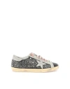 Golden Goose Super-star Studded Sneakers With In Black