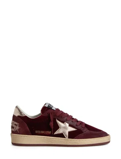 Golden Goose Sneakers In Burgundy