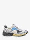 Golden Goose Dad-star Sneakers In Mesh And Laminated Leather Color Grey And Blackrunning