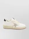 Golden Goose Ballstar 2 White Low Top Sneakers With Star Patch On The Side And Laminated Heel In Leather Man In White
