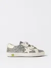 Golden Goose Old School Sneaker In Platinum/cream Glitter In Silver