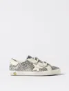 Golden Goose Kids Old School Glitter And Leather Sneakers In Multi