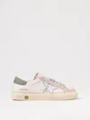 Golden Goose Leather May Sneakers In White