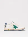 Golden Goose 'ball Star' Leather Sneakers Kids In White