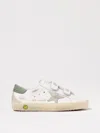 Golden Goose Old School Leather Upper Suede Star Nabuk Heel In White